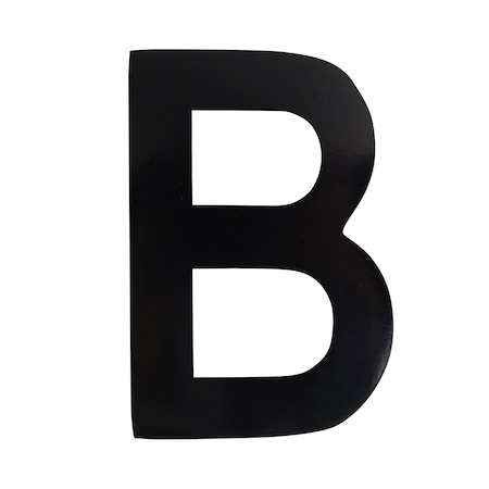 Brass 4 Inch Floating House Letter Black B